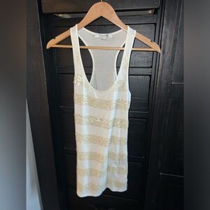Neutral Sequin Racerback Tank